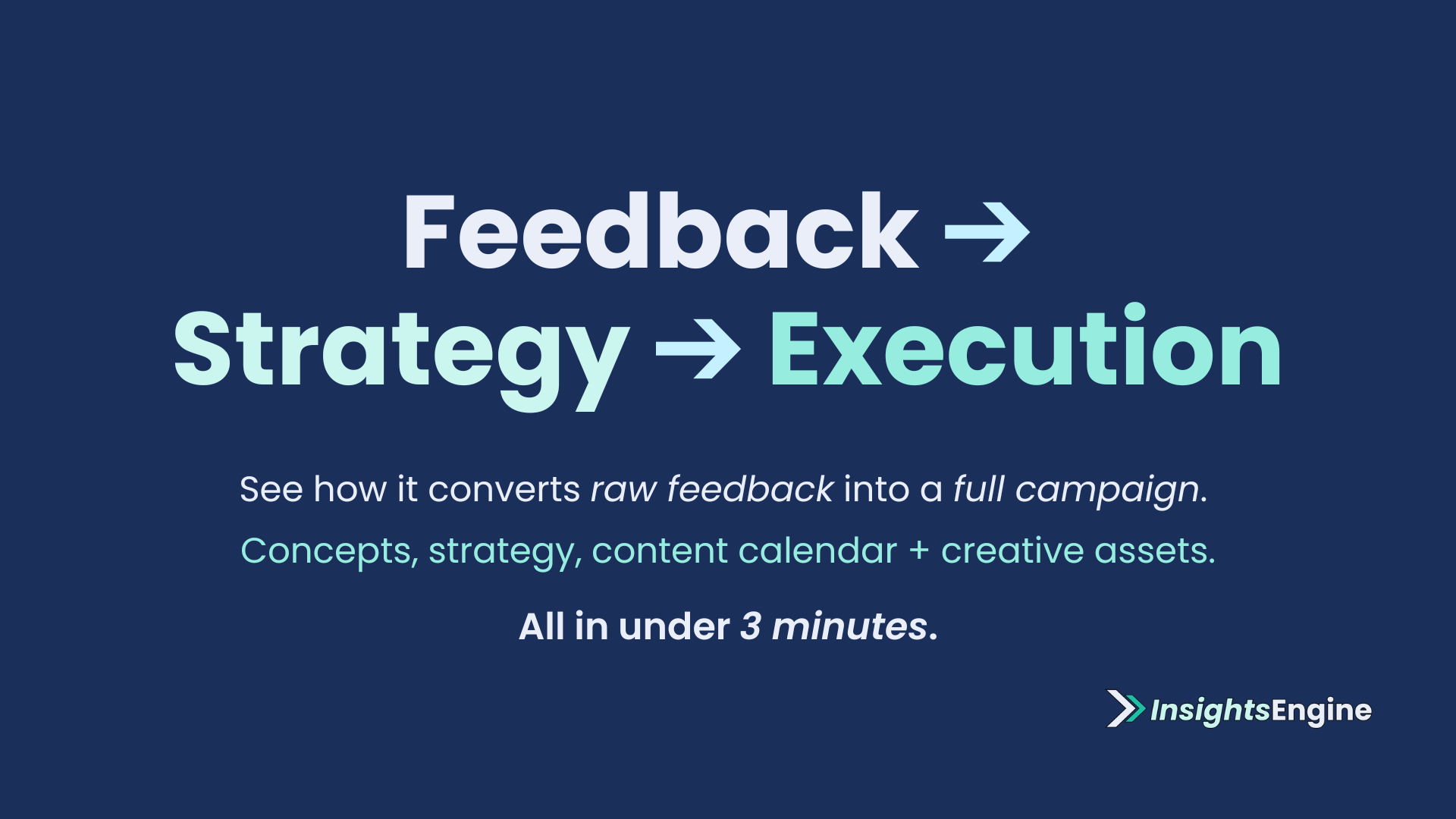 Feedback ➔ Strategy ➔ Execution